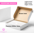 Packing Boxes For Orders - Corrugated Box Size 6 * 4 * 2 Inch - 10/20/50 Boxes Bundle - Hard Boxes For Sensitive Packing. 