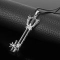 【happy one】Game Kingdom Hearts Necklace Sora Keyblade Pendant Chain Necklaces & Pendants Men Charm Gifts Jewelry. 