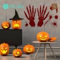 Peel Stick Car Decal Spooky Halloween Window Stickers Easy to Apply Handprint Footprint Design for Car Home Decor Perfect for Halloween Party Unique Scary Car Sticker. 
