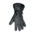 Motorbike Magic Embrace the Cold with Black Leather Winter Gloves. 