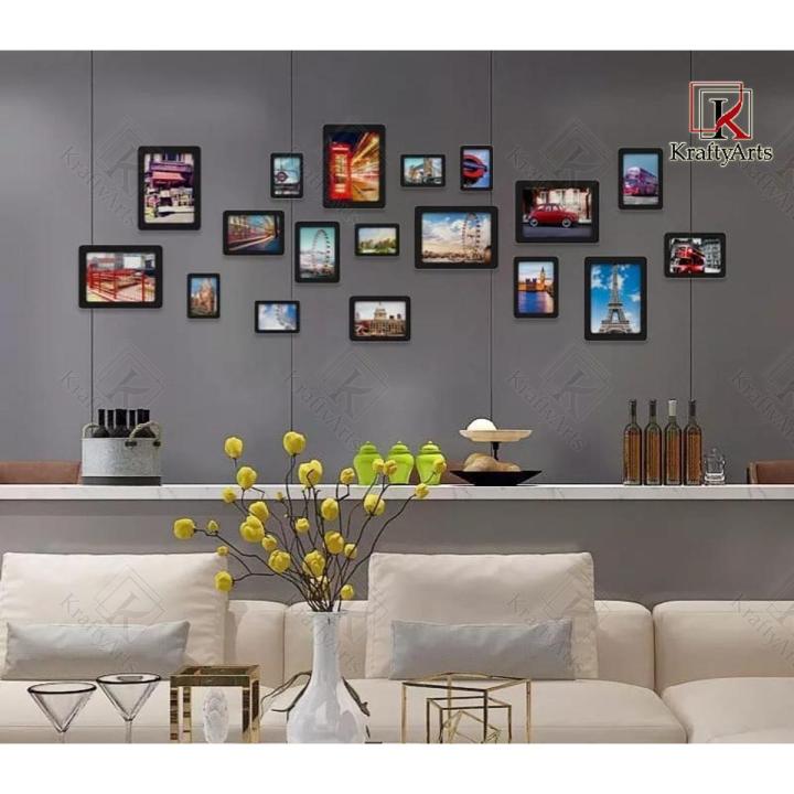 WOODEN PHOTO ONLY FRAMES - 18 PIECES WITHOUT PICTURES OR WITHOUT GLASS ON FRONT