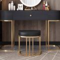 Wooden Dressing Table Set with Mirror, Tufted Stool, Wall Dresser Design, and Drawer Dresser Combo. 
