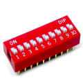 DIP Switch 10 Positions 10 Position DIP SPST DIP Switches/SIP Switches. 
