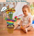 Dancing Cactus Toy Rechargeable with Music, Singing, Talking, Dancing, Lightning, Wriggle features- Funny talk back toy For Kids Home Decorative and Children Playing Birthday Gift toy for kidsomega. 
