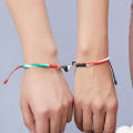 Rope Palestine flag bracelet Handmade Magnetic Flag Palestine Magnetic bracelet Green Black Blue 2pcs Palestine Patriot gift for Casual wear Supporter accessory Friendship bracelet Statement jewelry. 