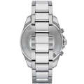 Emporio Armani Sigma Silver Stainless Steel Black Dial Chronograph Quartz Watch for Gents - AR6098. 