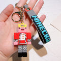 New 3D Game Minecraft PVC Keychain Ainme Steve Creeper My World Character Pendant Keychain Cute Bag Car Hanging Keyring For Fans Cherry Super Store. 