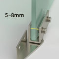 Stainless Steel Glass Clamps Punching-Free Cabinets Glass Door Hinges Frameless Glass Door Hinge 1Set. 