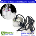 5v USB Mini Humidifier DIY Kits & 24V Ultrasonic Humidifier Mist Maker Fogger Nebulizer Water Fountain Pond Atomizer Head Air Humidifier by Electrica. 