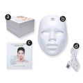 A.M   LED Facial Mask Photon Therapy Skin Rejuvenation Anti Acne Wrinkle Removal Skin Care Mask Skin Brightening Beauty Instrument Whitening Led Spa Mask Machine USB Light Therapy Face Mask Note random color will be deliver. 