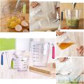 900 ML /400 ML /200 ML 3 Piece Acrylic Plastic Measuring Mixing Baking Jugs Cups. 