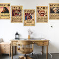Anime Poster Clear Printing Dorm One Piece Wanted Luffy Wall Art Poster. 