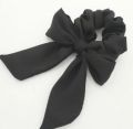 bow silk scrunchies for girls/ soft ponytail-pack of 1. 