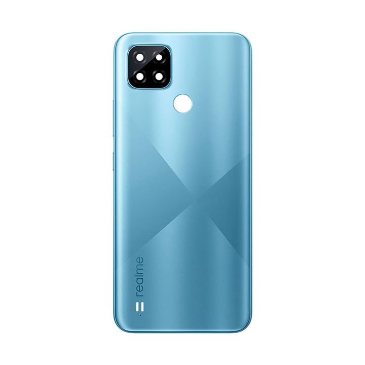 Realme C21 Back Body Casing Housing Replacement with Battery Back Door, Power and Volume Buttons, and Camera Lens For Realme C21 - Blue