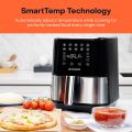 Nutricook Air Fryer 2, 1700 Watts, Digital Control Panel Display, 10 Preset Programs With Built-In Preheat Function, 5.5 Liters, Brush Stainless Steel/Black, Af205. 