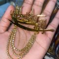 Labaik Badge Golden Antique. 