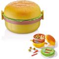 Lunch Box Kids Tiffin Box For School Burger Shaped Meal-it Box Large Lunch Box with portions/Compartments. 