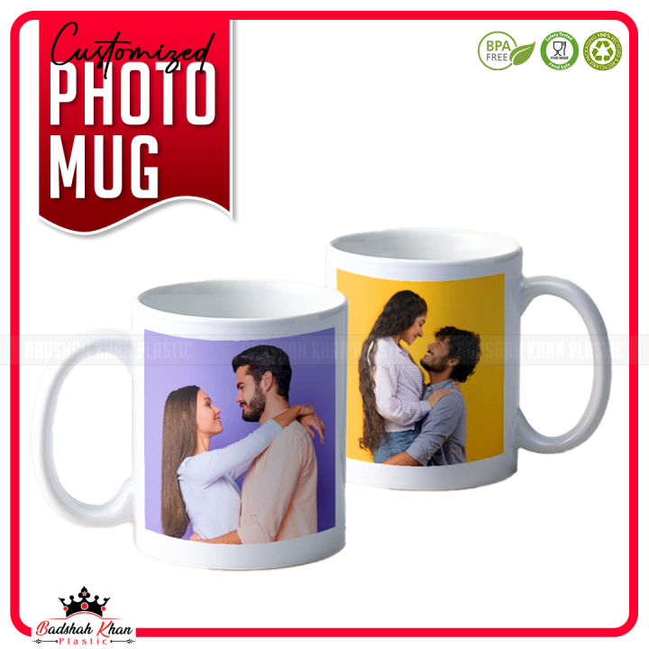 Customized / Personalized Mug With Your Picture, Name, Logo, or Any Other Text - Customized Photo Mug With Your Design Printing - Best Dad - Best Mom - Birthday Gift - Anniversary Gift - Best Gift For Your Loved Ones