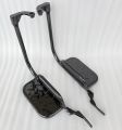 One Pair (2-Pieces) of Pillion Rider Footrest / Rear Passenger Ladies Foot Rest for Relaxed Seating / Pichlah Paidan ; METRO YADEA E8S Pro Electric Scooter / E-Bike, Black. 