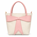 TYMO Velora Ribbon Tote bag for Women – Premium PU Leather Structured Handbag. 