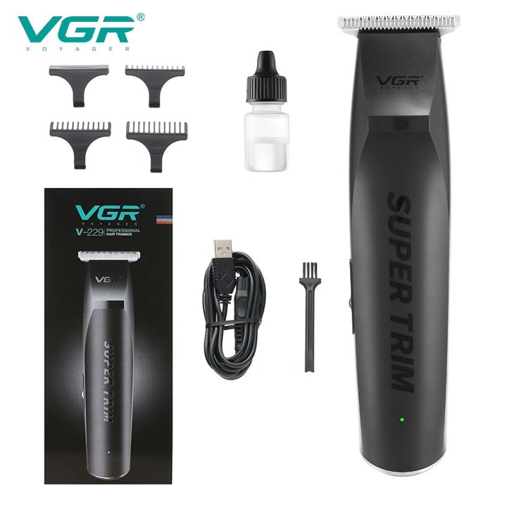 VGR V-229 Electric Hair Clipper for Men, Men's Self-Service Hair Trimmer Electric Beard Trimmer USB Rechargeable Clipper Cord & Cordless use, ch