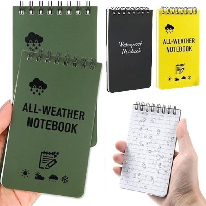 Lined Pages Pocket Notebook Rugged Small Size Waterproof Spiral Notebook Spiral Bound Top Spiral Mini Notepad for Outdoor Home