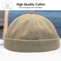 Vocoal Cap For Men Dome Melon Beanie Hats Adjustable Docker Cap Fashion Men's Landlord Hat H-ip Hop B-rimless Hat Spring And Summer Street T-rend Melon Hat Embroidery Retro Cap. 