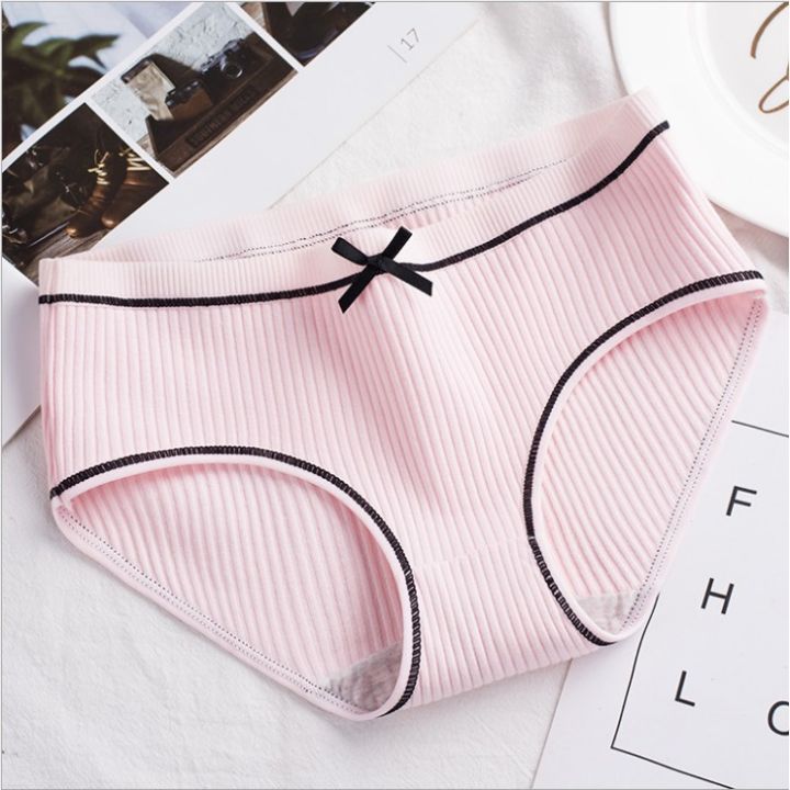 Women's Panties Underwear Breathable Seamless Briefs Cotton Inseam Mid-waist Underwear Women
