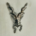3D Metal Lapel Pin Markhor Brooch, Silver Markhor Badge for men, ISI Markhor Logo Brooch for Men. 