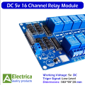 5V 16 Channel Relay Module Board Sheild with Optocouppler Isolation for Arduino by Electrica. 
