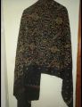 Black Pashmina Embroidered Stole. 