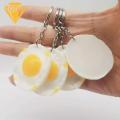 BODHI Fried Egg Key Holder Solid Handbag Ornament Egg Sheet Car Key Ring Pendant. 