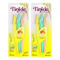 Tinkle eyebrow razor, tinkle razor, hair trimmer, facial hair shaver, multipurpose hair shaper, exfoliating face groomer, hair trimmer shaver and tough up tool, facial razor with safety cover, stainless steel eyebrow shaving knife non-stick. 