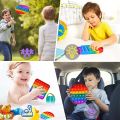 New Reusable Amazing sound Baby Poppet Fidget Sensory Toy Push Squeeze Poppet baby bubble fidget popit Stress Reliase Silicon toy Children Training Board Game Toys Rainbow Unicorn Toys for Kids. 