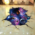 3D Starry Sky Tile Broken Window Colorful Wall Pediments in Living Room Bedroom Cosmic Planet Wall Decals Decorations Stickers. 