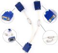 VGA Y Cable (1 Male VGA to 2 Female VGA Ports) - VGA Splitter Cable. 