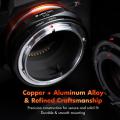 K&F Concept Lens Mount Adapter FD to NEX for Canon FD FL Lens to Sony NEX E-Mount Camera for Sony Alpha NEX-7 NEX-6 NEX-5N NEX-5 NEX-C3 NEX-3. 