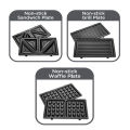 Black & Decker 780W 3 In 1 Interchangeable Grill & Waffle& Sandwich Maker Silver/Black TS2130. 