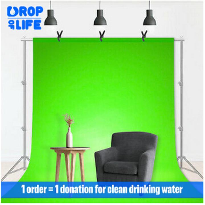 5x3ft Chromakey Professional Green Screen Studio Backdrop Ultra Key Green Chroma key Video Removing VFX Background with Adhesive Wall Clips no need Stand For Studio Gaming Pubg