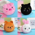 Cute Plush Coin Purse Panda Animal Coin Purse Zipper Coin Purse USB Wired Headset Mini Bag Key Bag Children's Birthday Gift Eatop. 