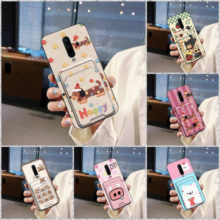 Cartoon%20Card%20slot%20Phone%20Case%20For%20OnePlus%207%20Pro/1+7%20Pro%20Shockproof%20Cover%20Card%20sleeve%20Full%20wrap%20Cute%20Soft%20case%20Durable%20TPU%20-%20Image%205