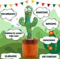 Dancing Cactus Toy with Recording - Rechargeable Plush Funny Electronic Shaking Cactus Singing Dancing Cactus Twisting Cactus Cute Plush Toy Education Toy Plush Toy with Songs for Children Playing Birthday Gift Kids Toys. 