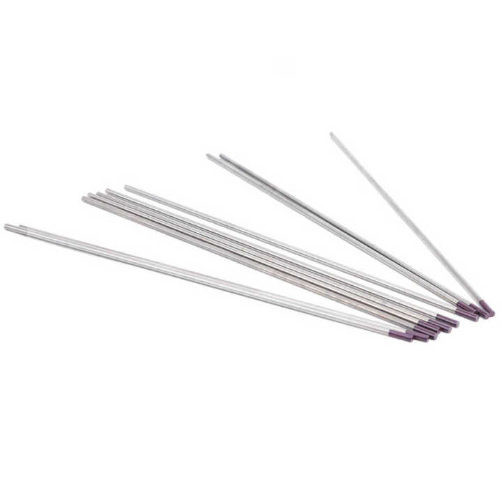 Welding Tungsten 10Pcs Rod Zirconium Electrode Arc Needle Equipment Purple 2.4mm WES