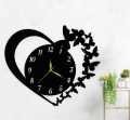 Heart-shaped wooden clock Premium wall clock Big size wooden clock Bedroom wall clock Drawing room timepiece Modern wooden wall clock Elegant home decor clock Unique wooden timepiece Stylish heart clock Large wooden wall clock. 
