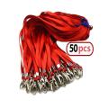 50pcs - Red Lanyards for ID Badges. 