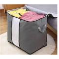 Bamboo Charcoal Clothing Organizer Bags, Foldable Storage Zipper Bag, Large Durable Closet Storage Boxes Case Container for Dresses Quilt Season Items Storage. 