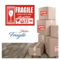 MyKitab - Fragile sticker red big size. 