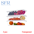 Fridge Storage Food Containers Fridge Organizer (Pack of 3) 1500ml, Stackable Plastic Fish, Meat, Vegetables & Fruits Container for Kitchen. 