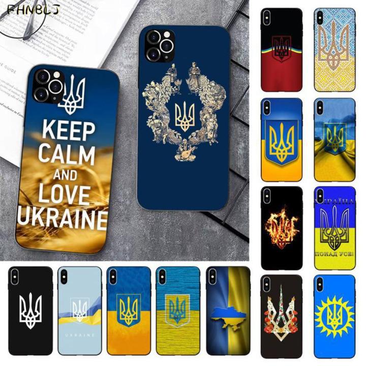 Ukraine Flag DIY Painted Bling Phone Case for iPhone 13 12pro max 11 pro XS MAX 8 7 6 6S Plus X 5 5S SE 2020 XR case