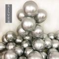Pack of 20,10 Silver and 10 Black Metallic Chrome Shiny Balloons Large 14 Inch Latex Balloons, Party Balloons for Happy Birthday Baby Shower Graduation Wedding Anniversary Decorations Helium Supported. 